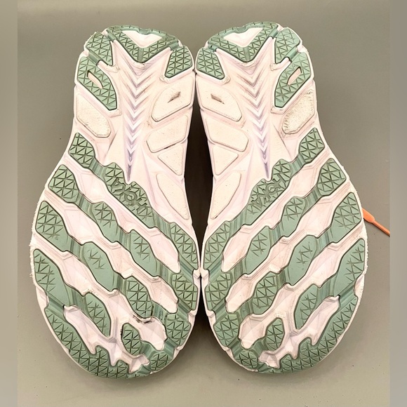 Hoka One One Clifton 8 Running Shoes Size 7 Cantaloupe/Silver Peony Orange Peach - Picture 8 of 11